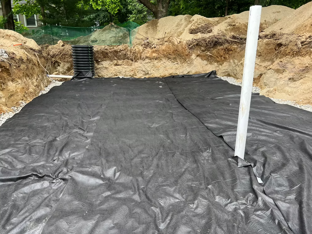 Septic leach field installation